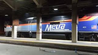 Metra MP36 401 at Chicago Union Station on February 7, 2022