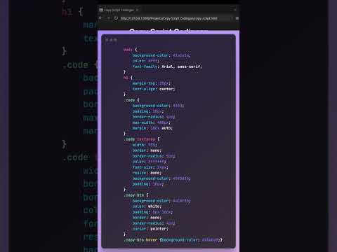 Copy Script Coding with JavaScript and CSS