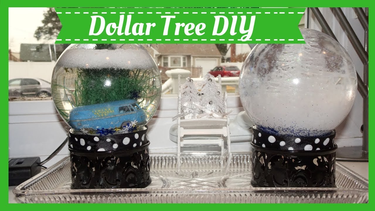 DOLLAR TREE DIY | SNOW GLOBE DIY - YouTube