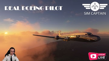 REAL BOEING PILOT - PMDG DC-6 FIRST FLIGHT