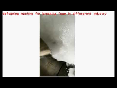 defoaming machine, mechanical foam breaker - YouTube