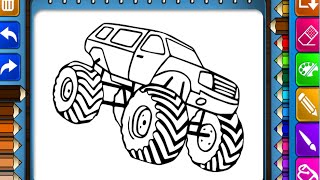 Monster Trucks Coloring Pages For Kids - Monster Trucks Coloring Pages
