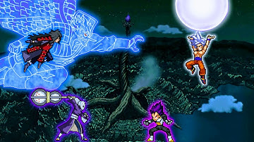 Madara Uchiha OP & Obito Kamui OP VS Goku MUI & Vegeta OP(All Form) In Jump Force Mugen