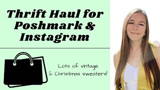 Thrift Store Haul to Resell on Poshmark/Instagram - Vintage Sweaters!
