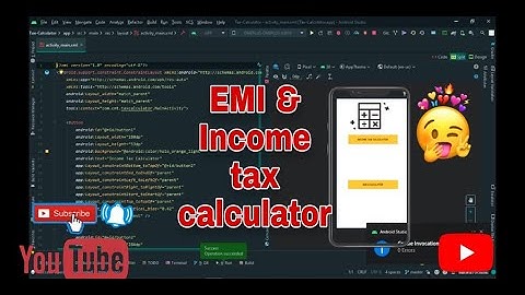 EMI  calculator  project in android studio with source code | Android studio tutorials |