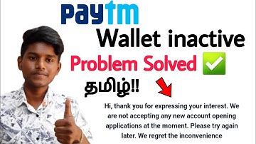 paytm wallet inactive problem tamil / how to activate paytm wallet tamil / Balamurugan Tech
