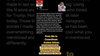 El Portal Councilman Anders Urbom Responds to Alexander News Show about his Racist Hateful Comments