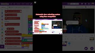 Automatic door unlocking system using AI face recognition in pictoblox | AI | face recognition