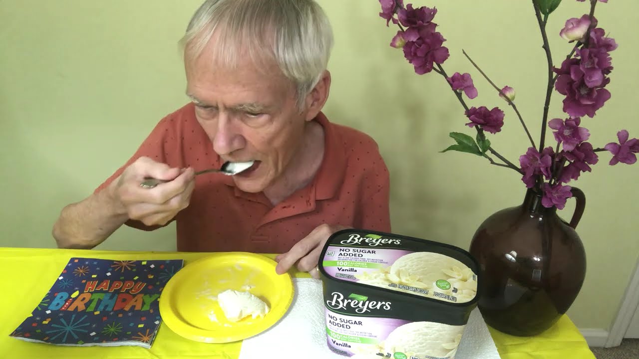 ASMR:  Breyers No Sugar Added Vanilla Ice Cream for your sweet tooth!