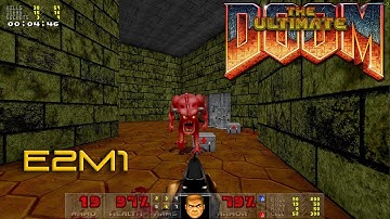 Ultimate Doom | E2M1: Deimos Anomaly | 100% Playthrough