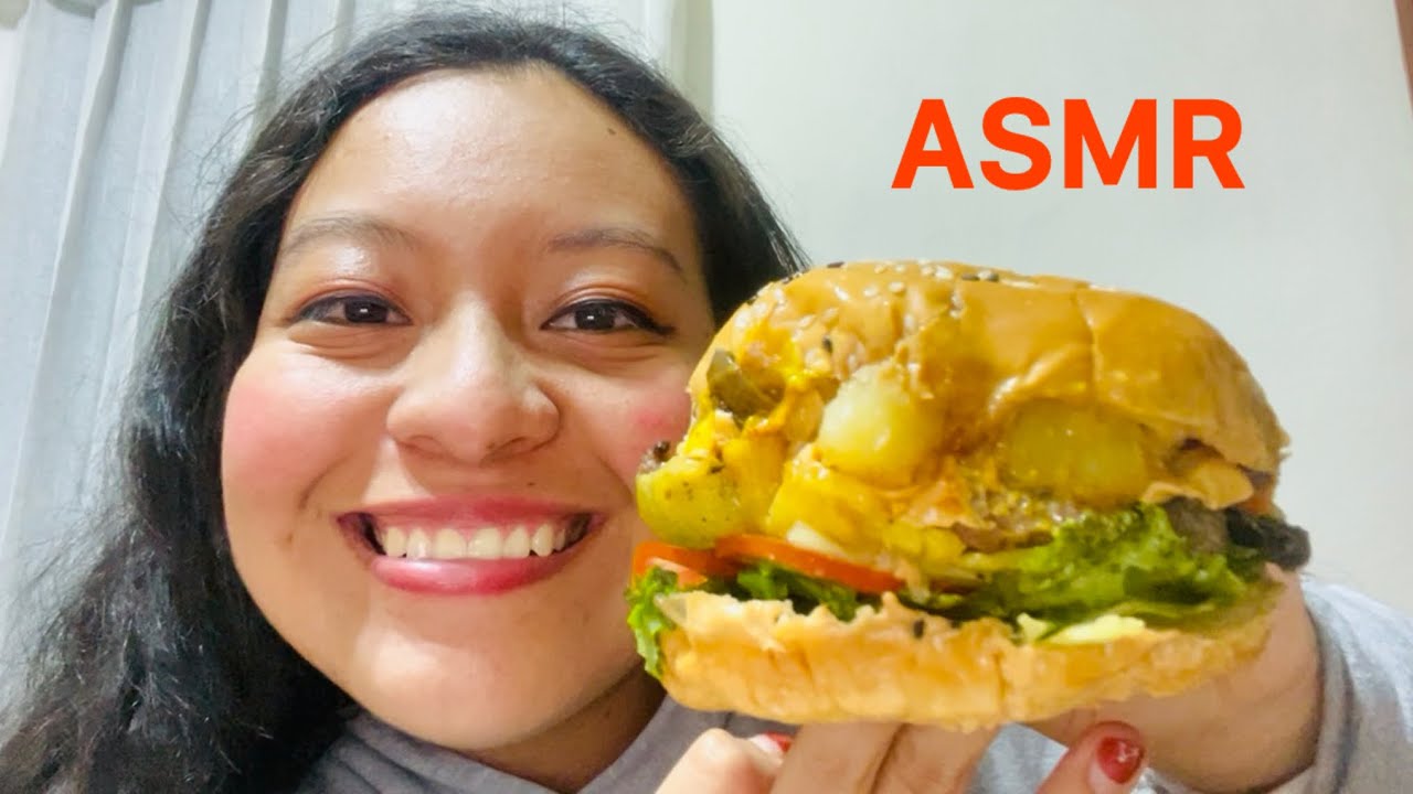 ASMR | Comiendo Hamburguesa 🍔😋