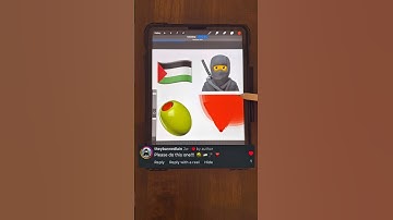 Creating a color palette by mixing emojis in Procreate by mixing emojis🇵🇸. #art #shorts #procreate