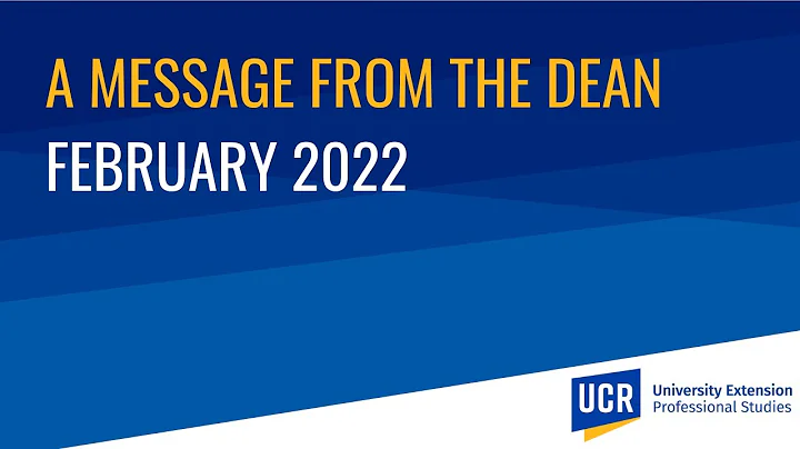 A Message From the Dean | February 2022