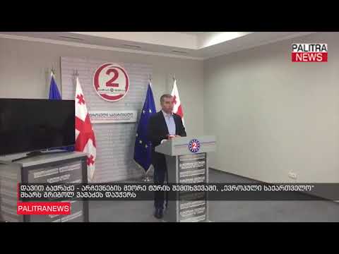 დავით ბაქრაძე - არჩევნების მეორე ტურის შემთხვევაში ევროპული საქართველო მხარს გრიგოლ ვაშაძეს დაუჭერს
