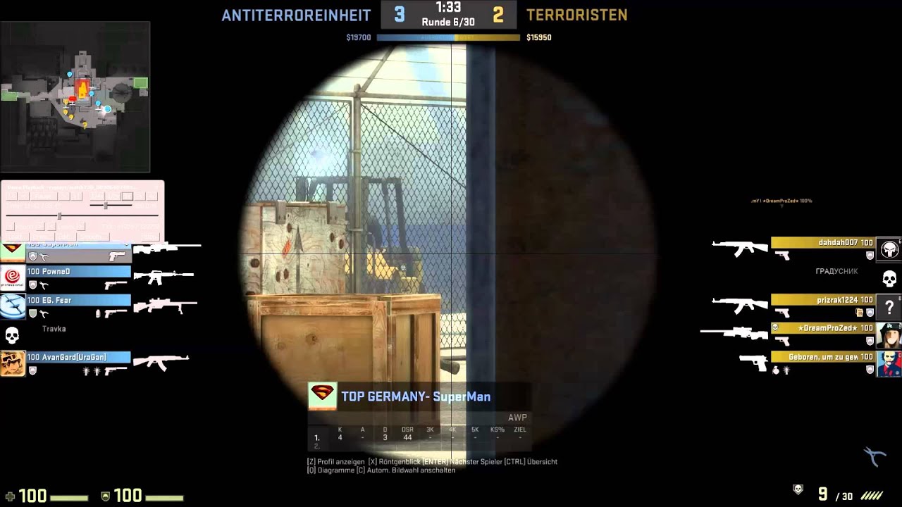 CS Go AWP Cheater Gruppe: TOP GERMANY - Nick: SuperMan - YouTube