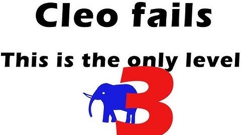 Cleo fails: This is the only level 3