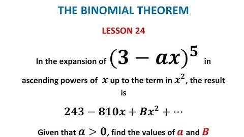 (a+b)^5 Binomial Expansionl Pascal