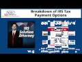 Breakdown of IRS Tax Payment Options