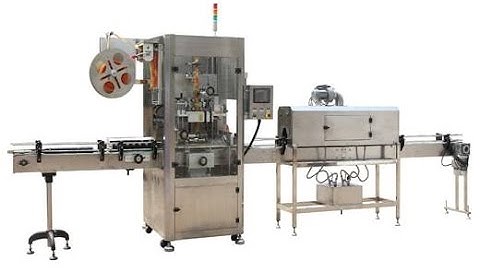 400BPM high speed two heads shrink sleeve label applicator with steam tunnel labeling machine