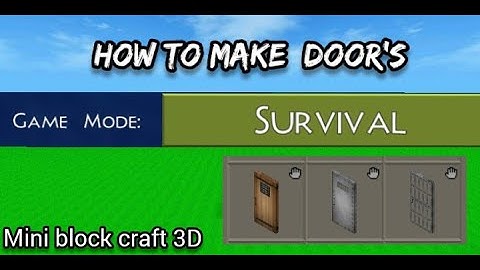 Survival how to make door