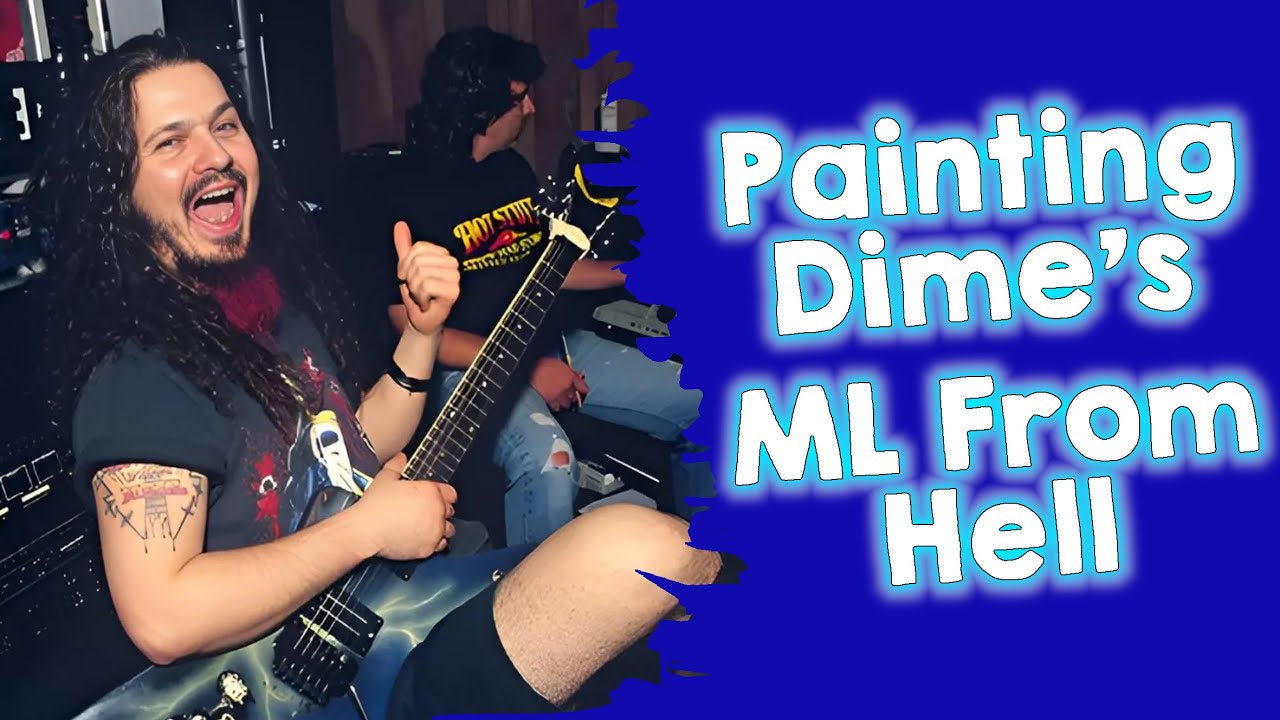 Dimebag Darrell's ML from Hell Paint Job: Laying out the Lightning