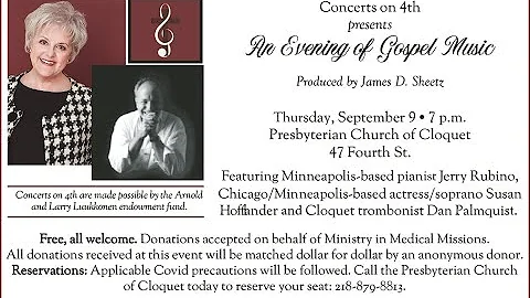 MMM Gospel Music Concert Fundraiser - Presbyterian Church of Cloquet