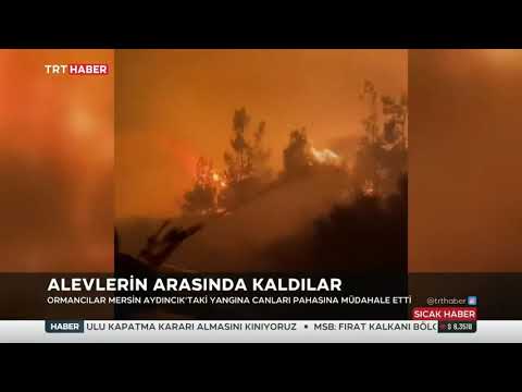 Aydıncık Yangınında Alevlerin Arasında Kaldılar 2.08.2021 TURKEY