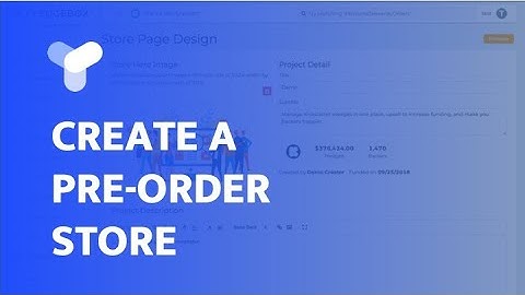How to Create the Pre-order Page