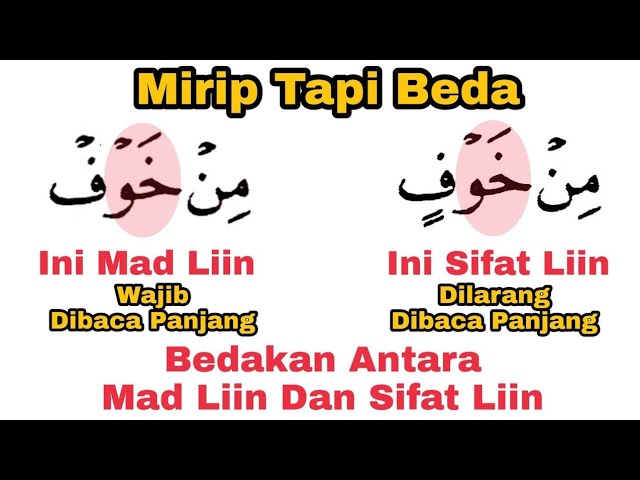 Bedakan, Mad Liin Dan Sifat Liin, Penting Untuk Pemula Agar Tidak Salah Panjang Pendek Baca al-Quran class=