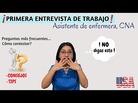 🇺🇸 Pregunta/Respuesta Para Primera Entrevista de Trabajo de Asistente de Enfermera en USA, CNA