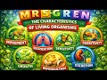MRS GREN characteristics of living organisms