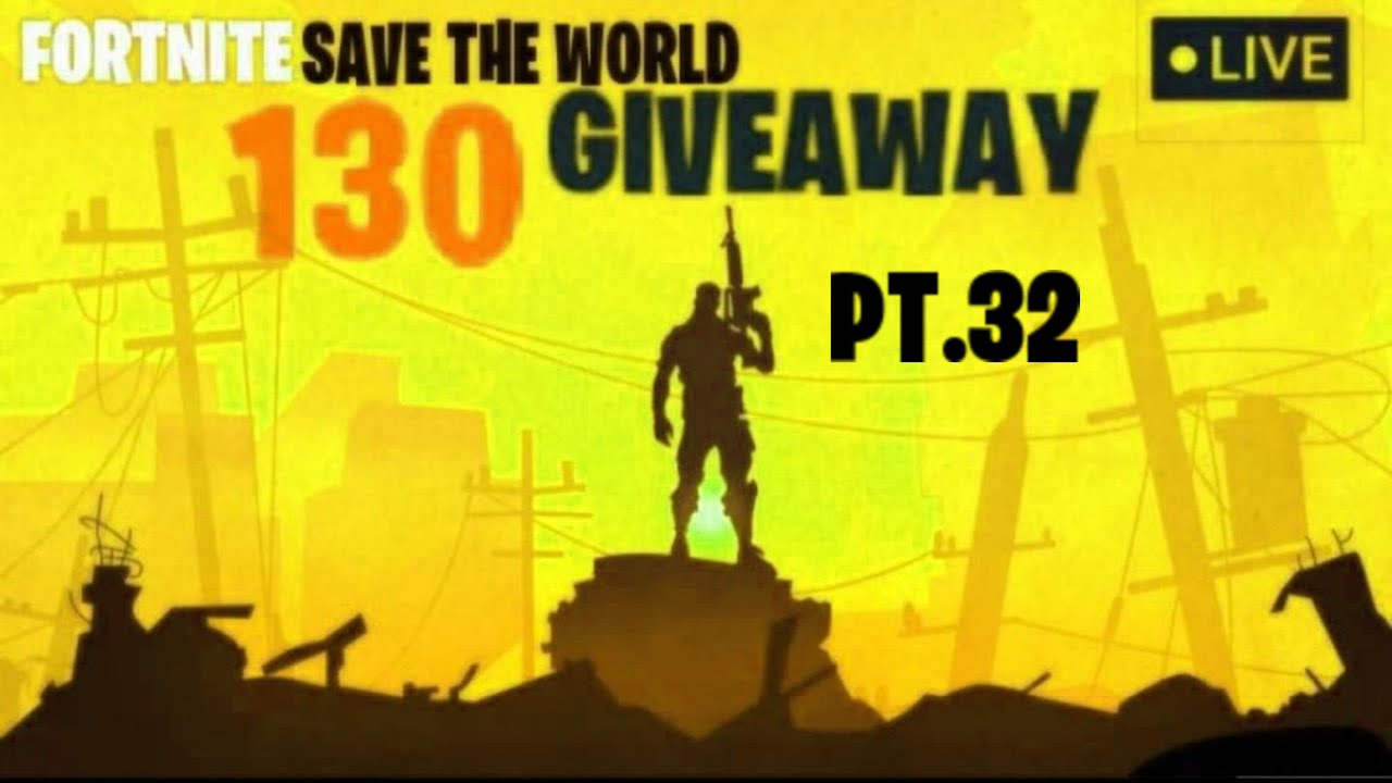 Live Fortnite Save The World Giveaway Youtube