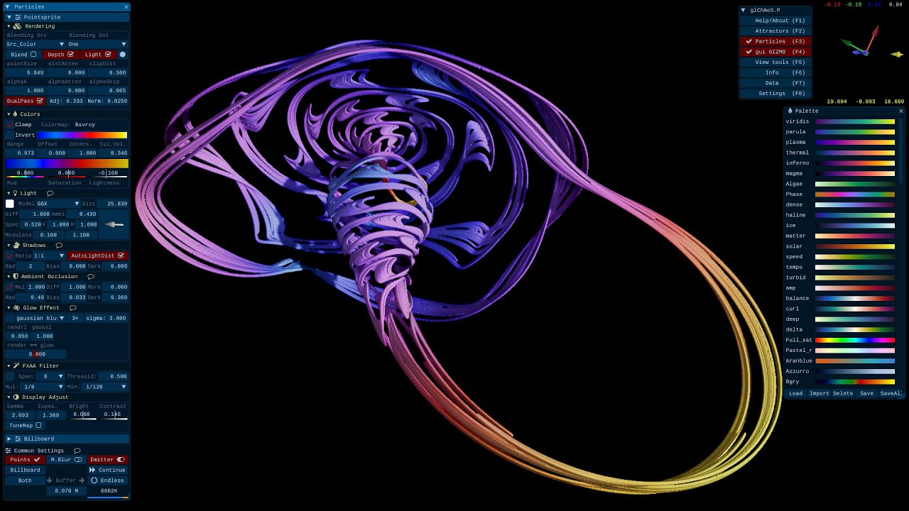 Strange Attractors GPU - Magnetic (flower) - 3D RealTime with glChAoS.P ...