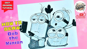 Pencil drawing Bob the Minion for Beginners | Easy Pencil Sketch Tutorial | Pencil Artistry