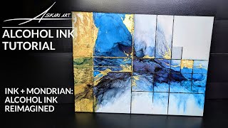 Comprehensive Alcohol Ink Tutorial: Alcohol Ink Exploration with a Mondrian Twist