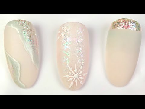 Zimowe zdobienia paznokci | Kabos | Winter nail art | tutorial