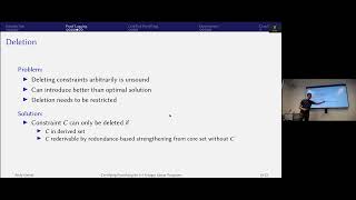 WHOOPS '24: Certifying MIP-based presolve reductions for 0–1 integer linear programs (Andy Oertel)