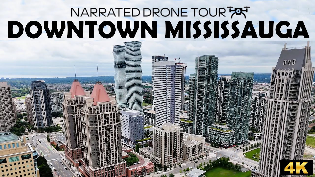 🏙️ Миссиссога, Онтарио — центр города 🚁✨4K Drone