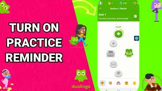 How To Turn On Practice Reminder On Duolingo Language Lessons App screenshot 1