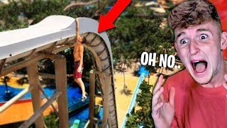 VIRAL Water Slide Fail DOESN'T GO AS PLANNED..