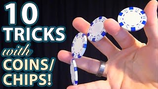 10 Best COIN & Poker Chip TRICKS! (How to Tutorials) screenshot 2