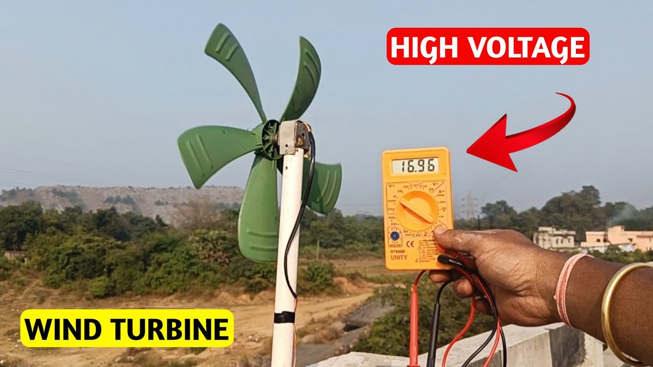 How to make wind turbine generator at home | clean energy | free energy ...