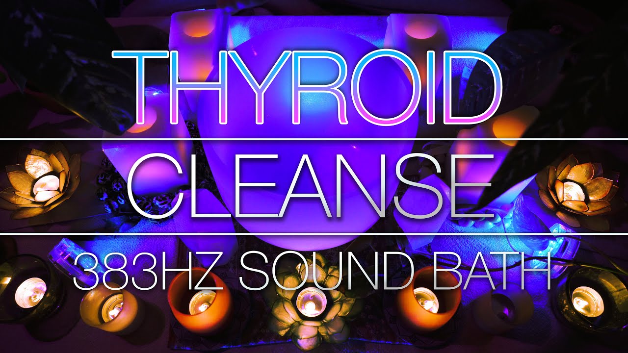 385Hz Thyroid Healing Sound Bath - Crystal Singing Bowl (No Talking) Endocrine Cleanse