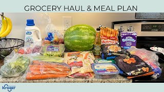 GROCERY HAUL & MEAL PLAN | BUDGET FRIENDLY  | KROGER | DINNER MENU IDEAS | FAMILY OF TWO