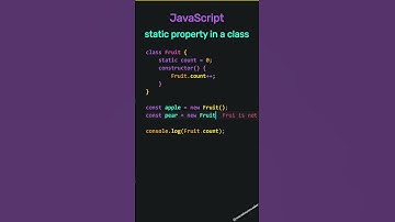 JavaScript Shorts · Classes · Static Properties