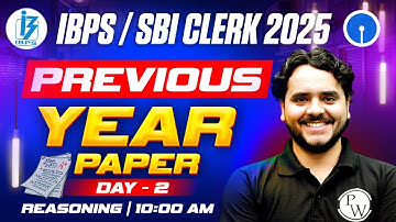 IBPS Clerk / SBI Clerk 2025 | Reasoning Previous Year Paper | Reasoning by Vidhu Sir #2