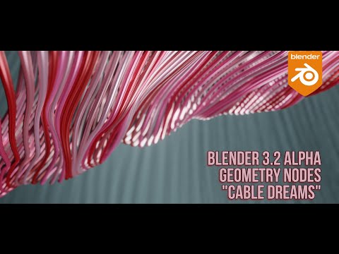 Abstract Waves in Blender 3D using Geometry Nodes - "Cable Dreams"