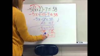 11-7 Solving Multi-Step Inequalities