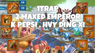 GADZINSKY VS K PEPSI STAR , HVY DING XI! 2 FULL MAXED EMPEROR FT KKK VS 1TRAP IN K71 - Lords Mobile