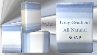 Stone Cold Gray Gradient Bands All Natural Guest Soap Making